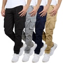 Navy & Grey 36 2-Pack Men's Flex-Stretch Cotton Cargo Pants, 31-Inch Inseam - Comfortable and Durable